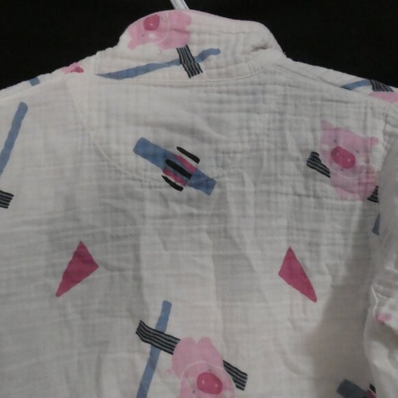 Unbranded | medium | P2P 18 inches measured | Pig Pattern Button-Up Pajama Top - Picture 10 of 15